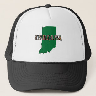 State Map and Picture Text Trucker Hat