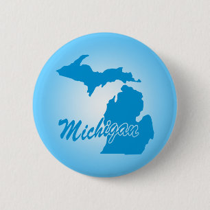 State Michigan 2 Inch Round Button