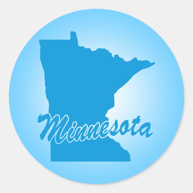 State Minnesota Classic Round Sticker (Front)