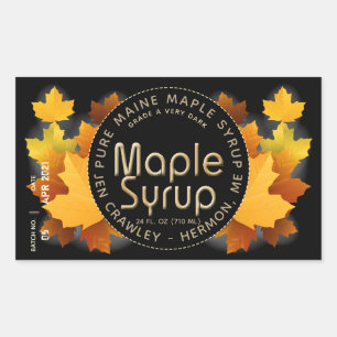 State Name and Sugarmaker  (Batch and Date) Rectan Sticker