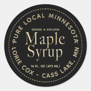 State Name Local Maple Syrup Label