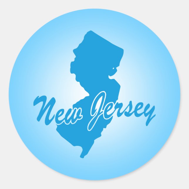 State New Jersey Classic Round Sticker (Front)
