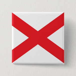 State of Alabama flag 2 Inch Square Button