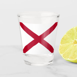 State of Alabama Flag Shot Glass