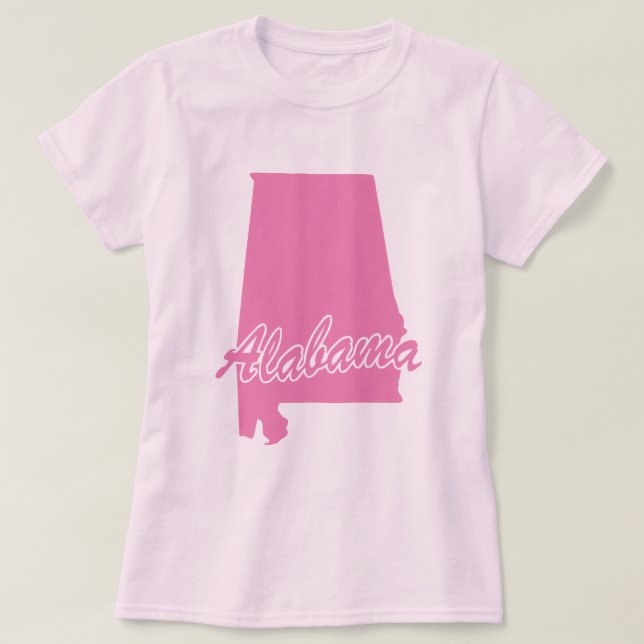 State Of Alabama Shape T-shirt (Design Front)