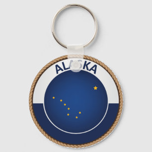 State of Alaska Flag Seal Keychain