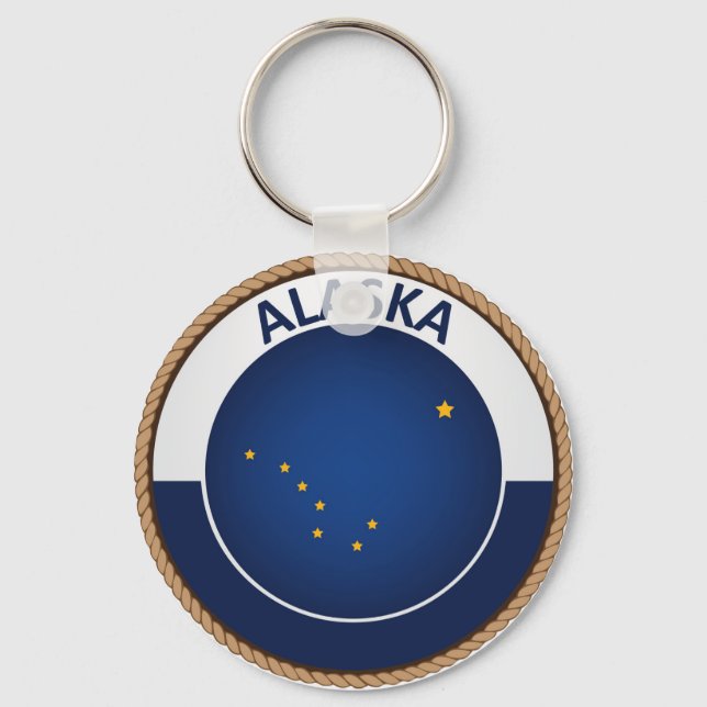 State of Alaska Flag Seal Keychain (Front)