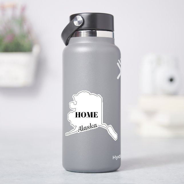 State of ALASKA outline of state . Alaska , home (HydroFlask)