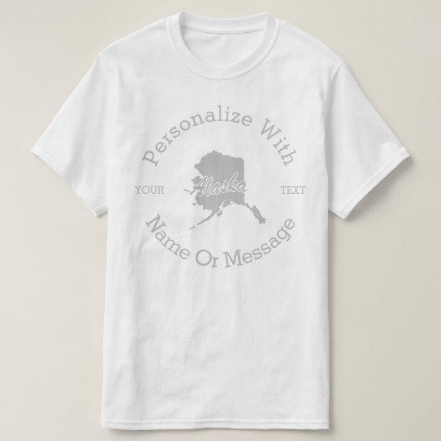 State Of Alaska PERSONALIZED T-shirt (Design Front)