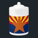 State of Arizona Flag<br><div class="desc">Arizona State Flag has thirteen red and yellow rays on the top half, and blue on the lower half, with a copper star in the centre. Adopted on February 27, 1917. This looks good on any product and makes a wonderful travel keepsake. ⭐PERSONALIZE this template with your artwork. ⭐EDIT it...</div>