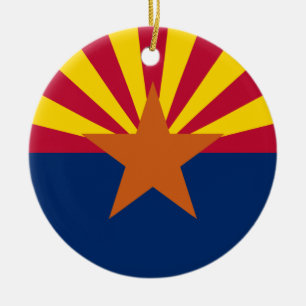  State of Arizona Flag Ceramic Ornament