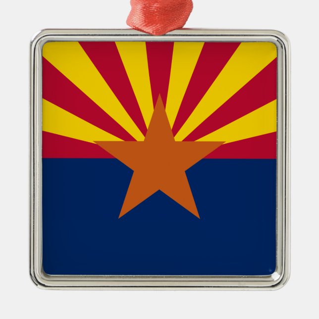  State of Arizona Flag Metal Ornament (Front)