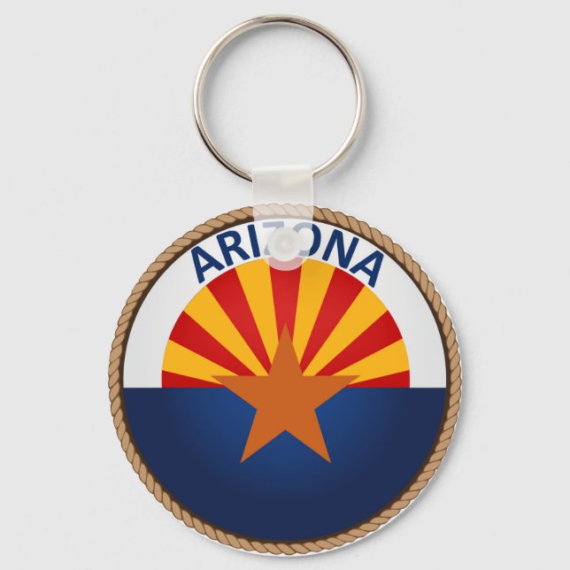State of Arizona Flag Seal Keychain (Front)
