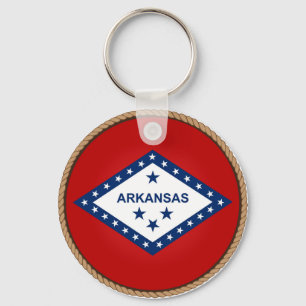State of Arkansas Flag Seal Keychain