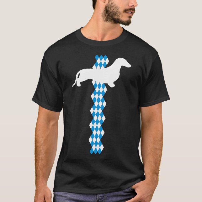 State Of Bavaria - Short-Haired Dachshund T-Shirt (Front)