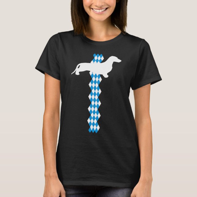 State Of Bavaria - Short-Haired Dachshund T-Shirt (Front)