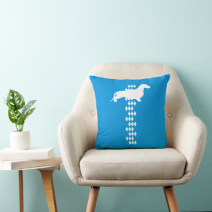 State Of Bavaria - Short-Haired Dachshund Throw Pillow