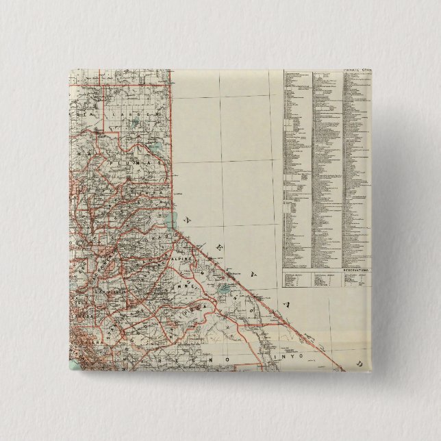 State of California 2 Inch Square Button (Front)