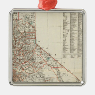 State of California 2 Metal Ornament