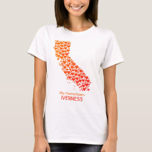 State of California Silhouette Hearts & Hometown T-Shirt