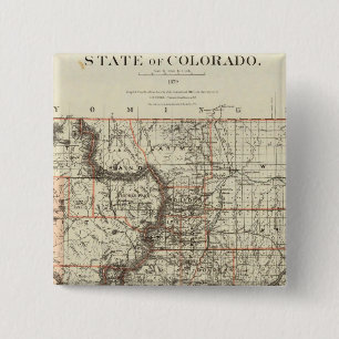 State of Colorado 2 Inch Square Button