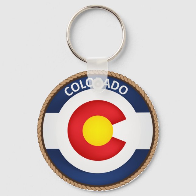 State of Colorado Flag Seal Keychain (Front)