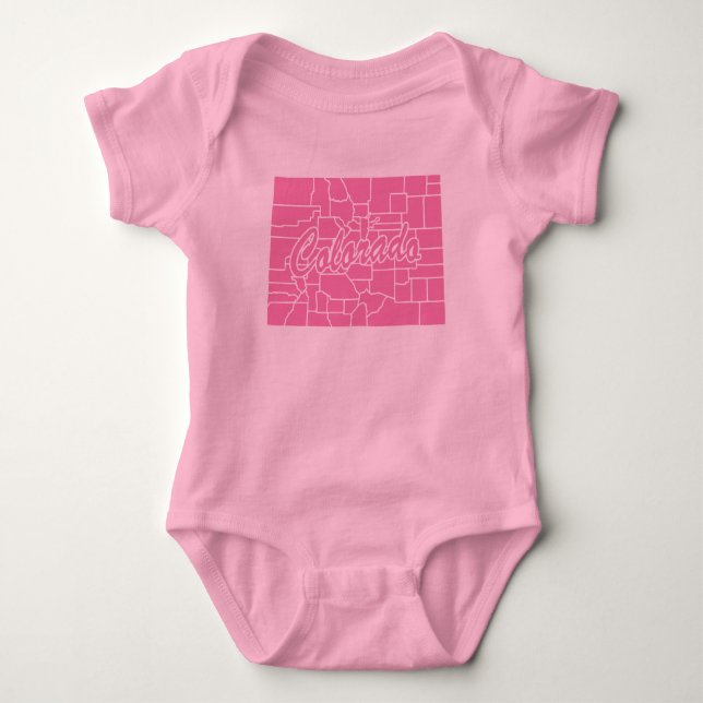 State Of Colorado Shape Baby Bodysuit (Front)