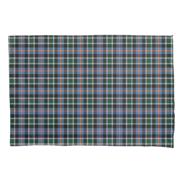 State of Colorado Tartan Blue and Black Plaid Pillowcase (Front)