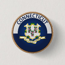 State of Connecticut Flag Seal Button