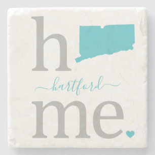 State of Connecticut Stone Coaster