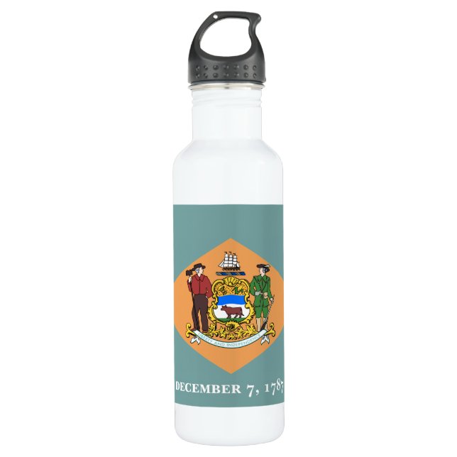 State of Delaware Flag 710 Ml Water Bottle (Front)