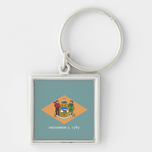 State of Delaware Flag Keychain (Front)