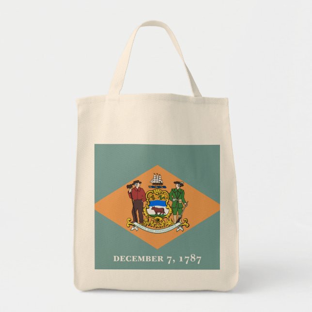 State of Delaware Flag Tote Bag (Front)