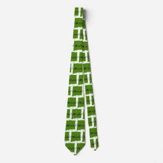 State of Delaware Picture Text & Map Outline Tie