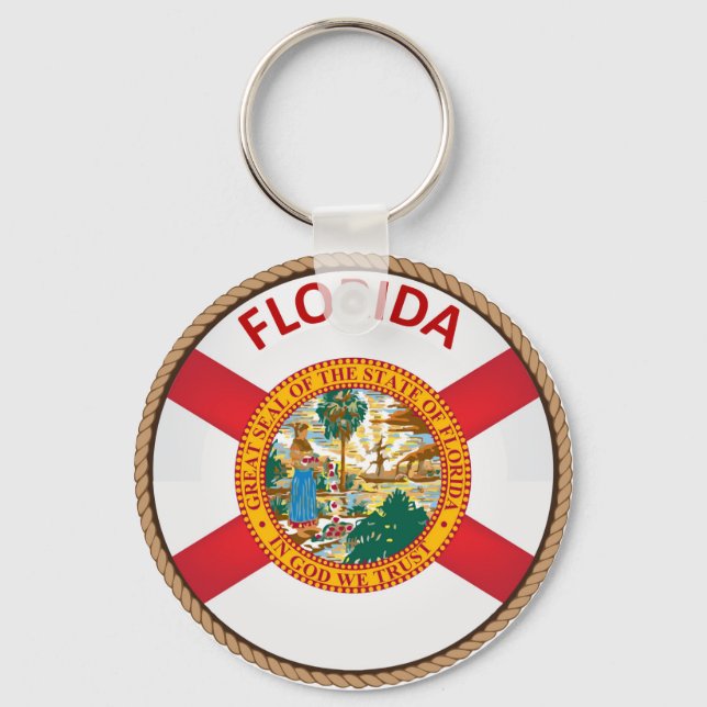State of Florida Flag Seal Keychain (Front)