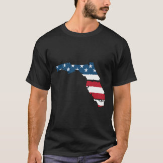 State Of Florida Patriotic Usa Flag For Men Women T-Shirt