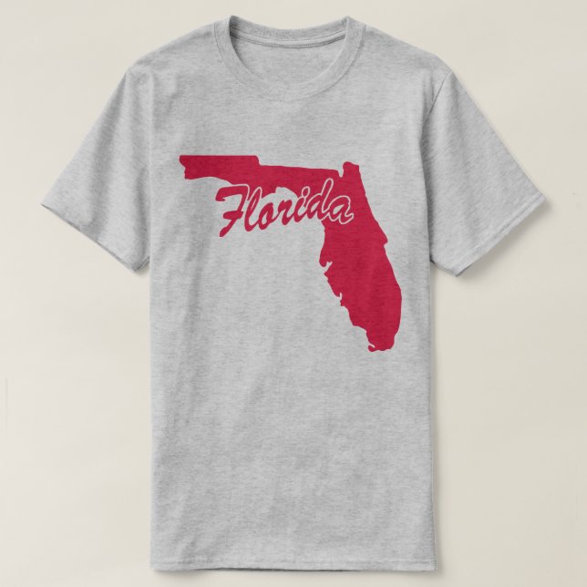 State Of Florida Shape T-shirt (Design Front)