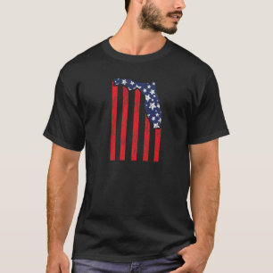 State Of Florida Us Flag Vintage America's Indepen T-Shirt