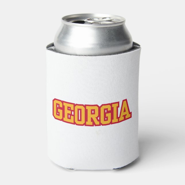 State Of Georgia Pride Custom Can Cooler (Can Front)