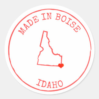 State of Idaho/Address/Business/Wedding Custom Classic Round Sticker