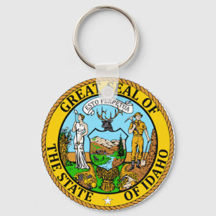 State of Idaho Flag Seal Keychain