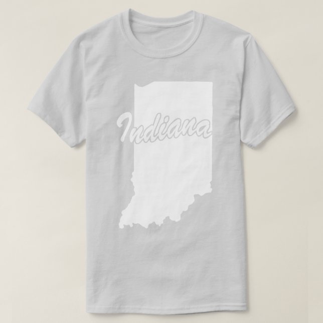 State Of Indiana Shape T-shirt (Design Front)