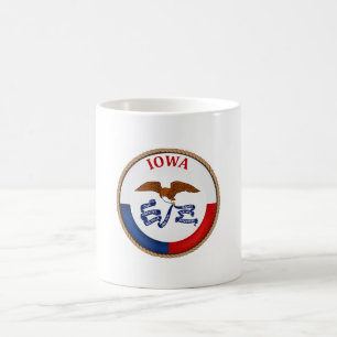 State of Iowa Flag Seal Coffee Mug