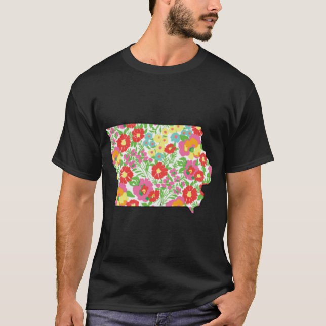 State of Iowa Print T-Shirt (Front)