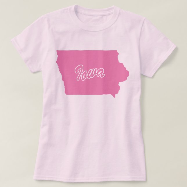 State Of Iowa Shape T-shirt (Design Front)