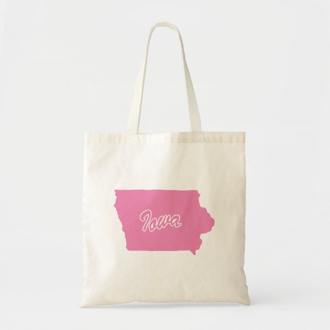 State Of Iowa Shape Tote Bag (Front)