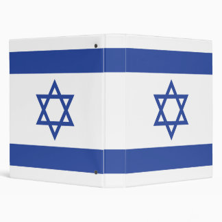 State of Israel Flag, Star of David Judaism Jewish Binder