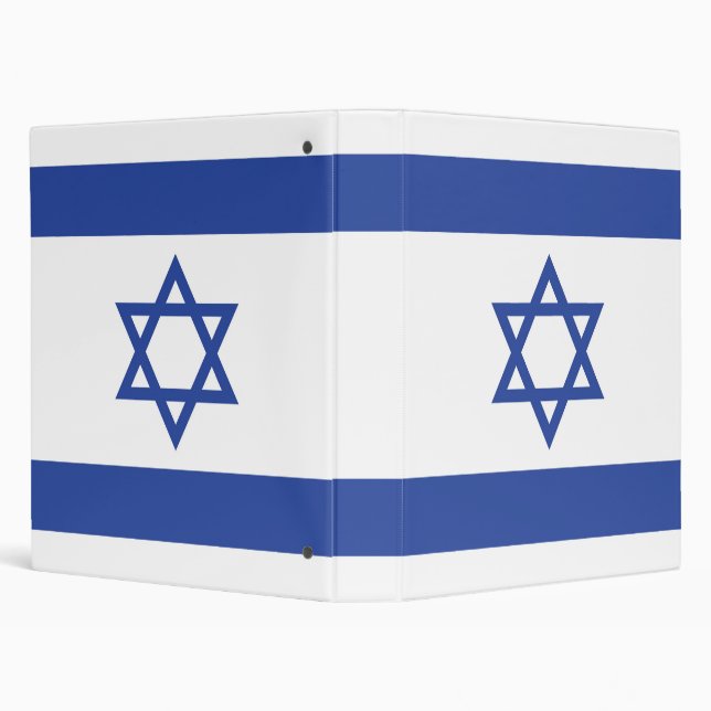 State of Israel Flag, Star of David Judaism Jewish Binder (Background)