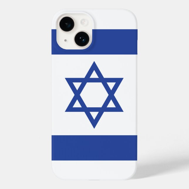 State of Israel Flag, Star of David Judaism Jewish Case-Mate iPhone Case (Back)
