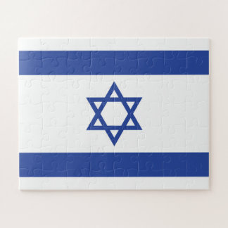 State of Israel Flag, Star of David Judaism Jewish Jigsaw Puzzle